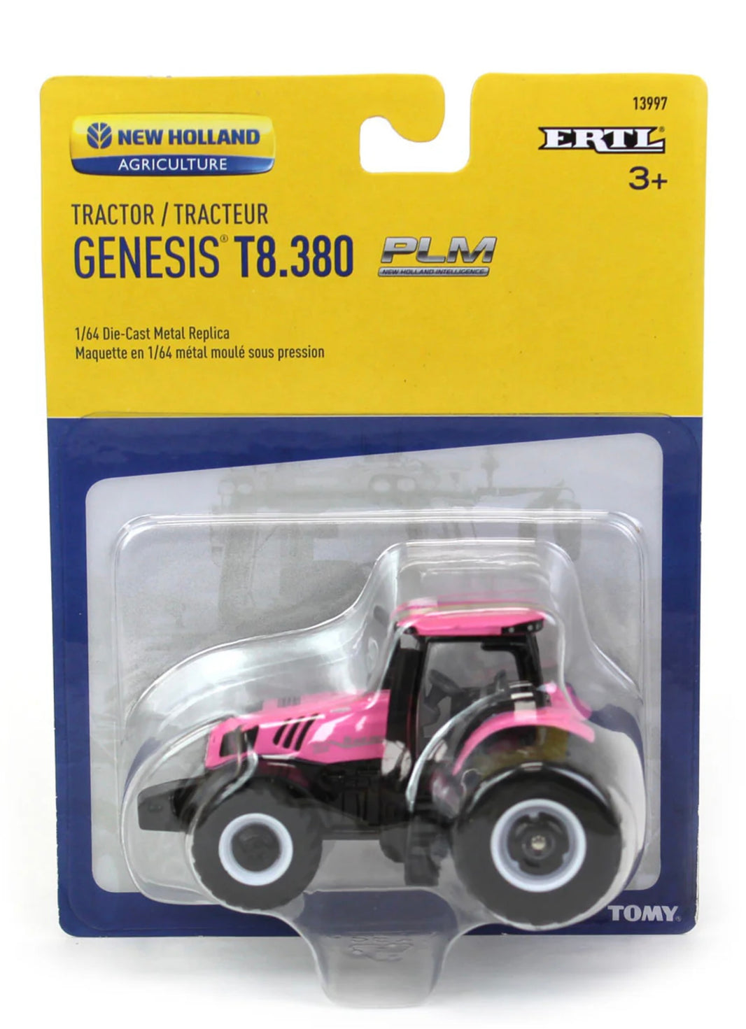 1/64 Pink New Holland Genesis T8.380 Tractor with Rear Duals