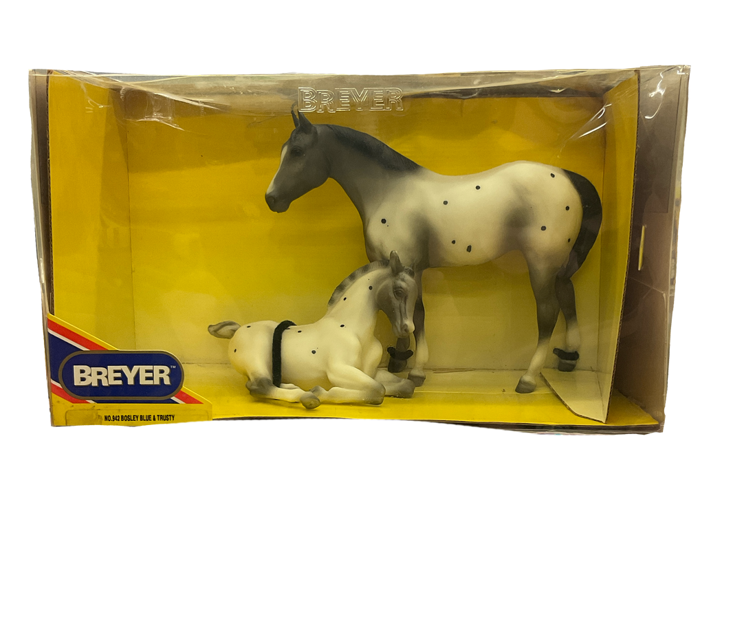 Preowned Breyer Model Horse Set | No. 942 Bosley Blue & Trusty