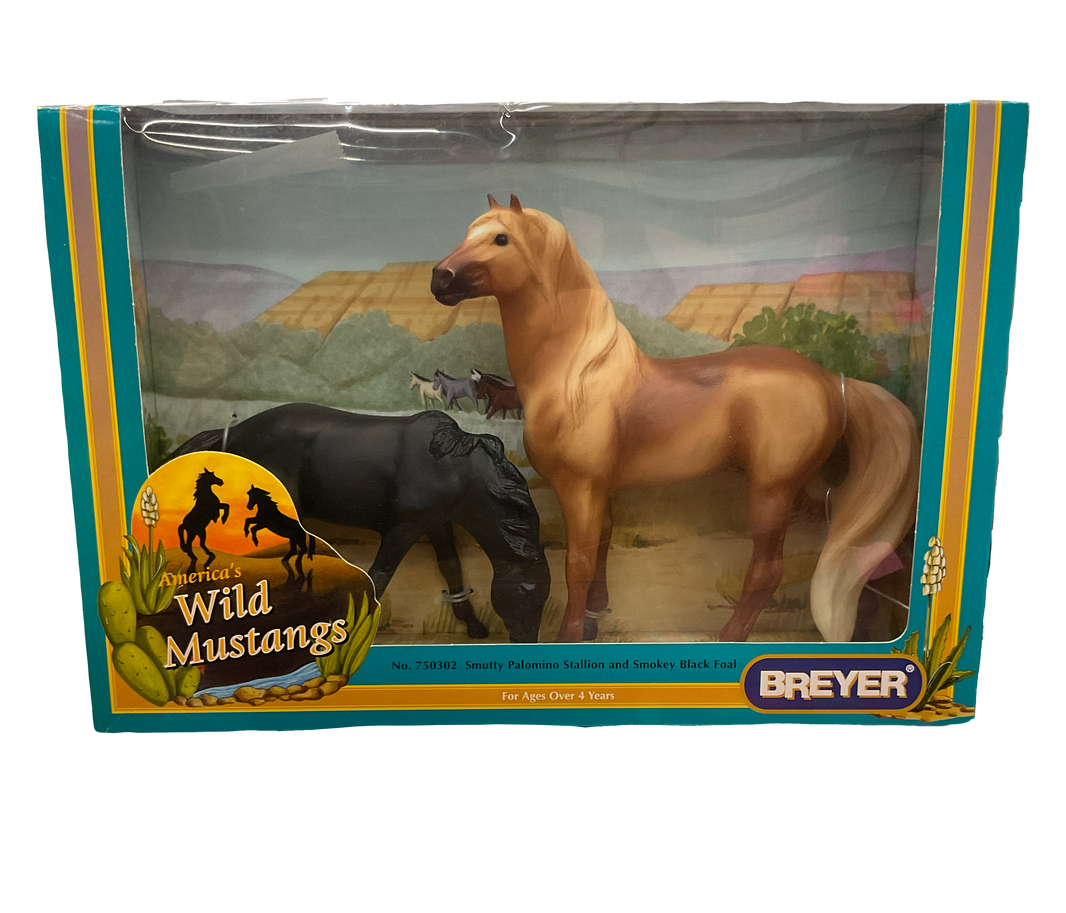 Preowned Breyer Model Horse Set | No. 750302 Smutty & Smokey