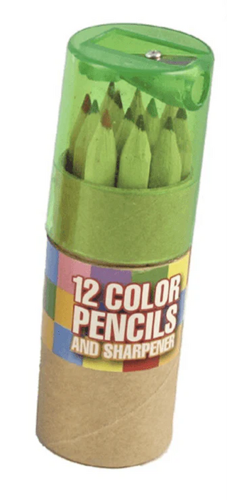 Mini 12 Piece Colored Pencils with Sharpener