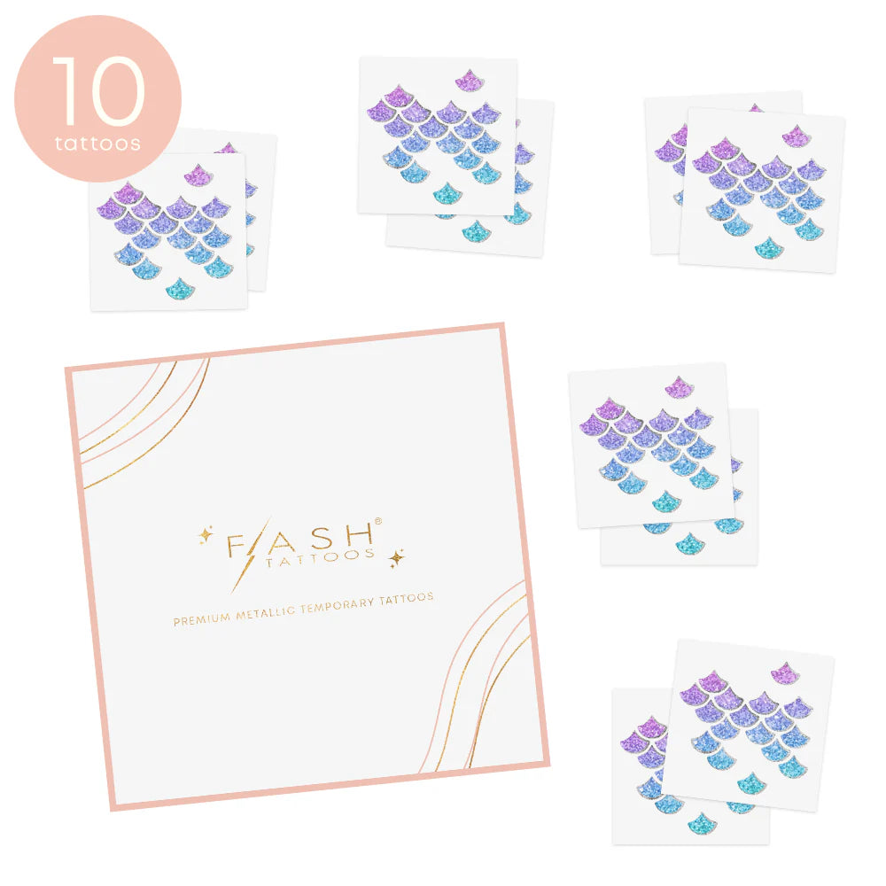 Flash Tattoos | Mermaid Shimmer Scales