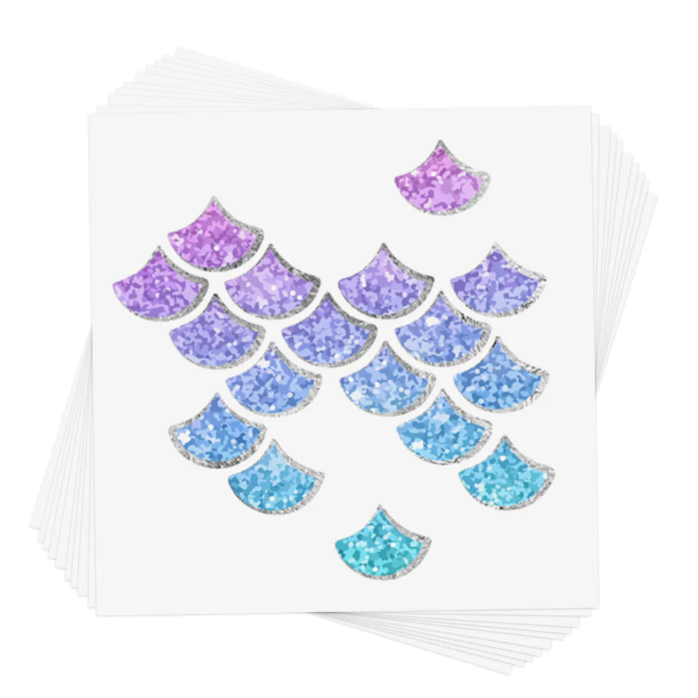 Flash Tattoos | Mermaid Shimmer Scales