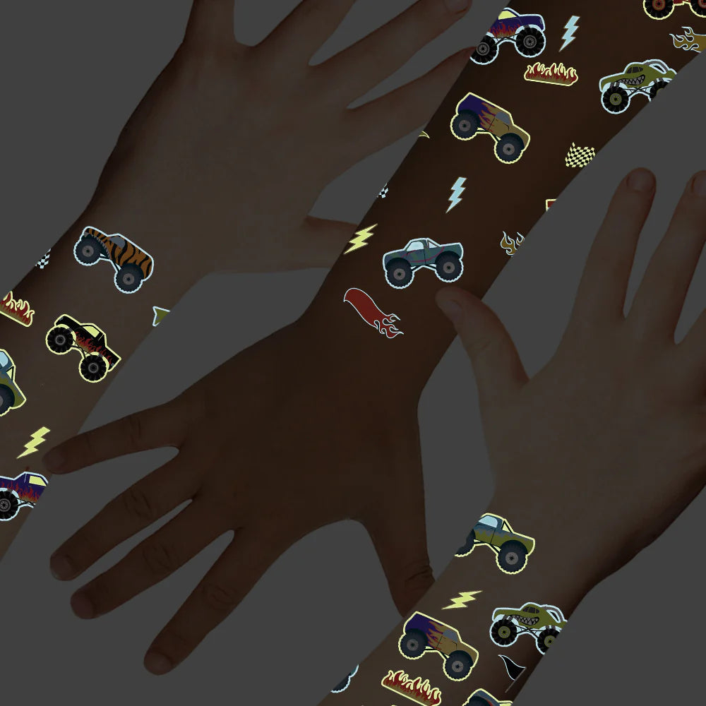 Flash Tattoos | Glowing Monster Trucks
