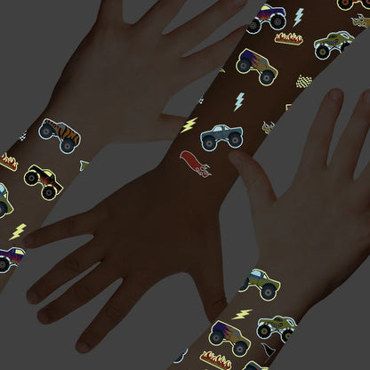 Flash Tattoos | Glowing Monster Trucks