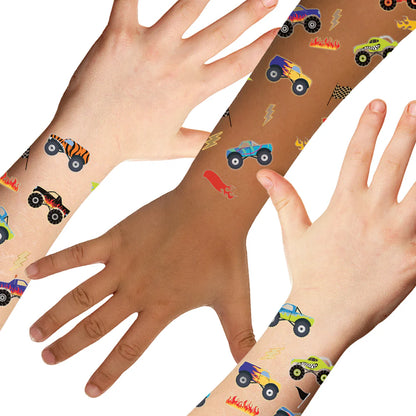 Flash Tattoos | Glowing Monster Trucks