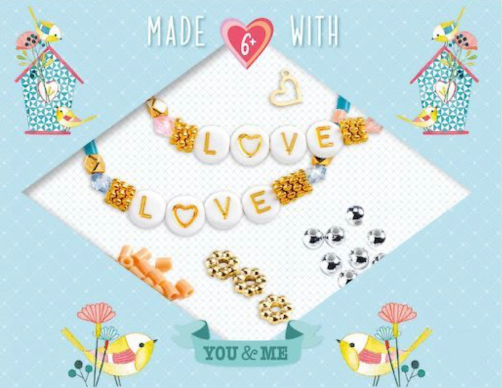 You & Me Beads and Jewelry Love Letters Threading Bracelet Kit