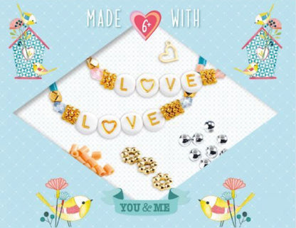 You & Me Beads and Jewelry Love Letters Threading Bracelet Kit