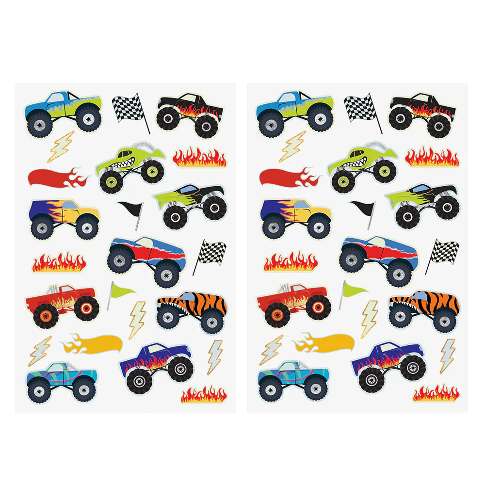 Flash Tattoos | Glowing Monster Trucks
