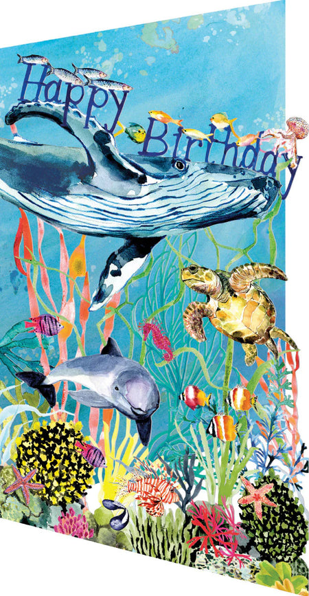 Oceania Lasercut Happy Birthday Card | Single Card with Envelope