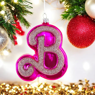 Pink B Glass Ornament | Cody Foster