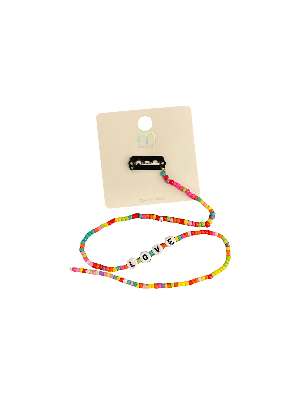 Beaded Love Hair Clip