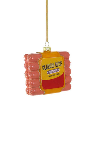 Packaged Hotdogs - Glass Ornament