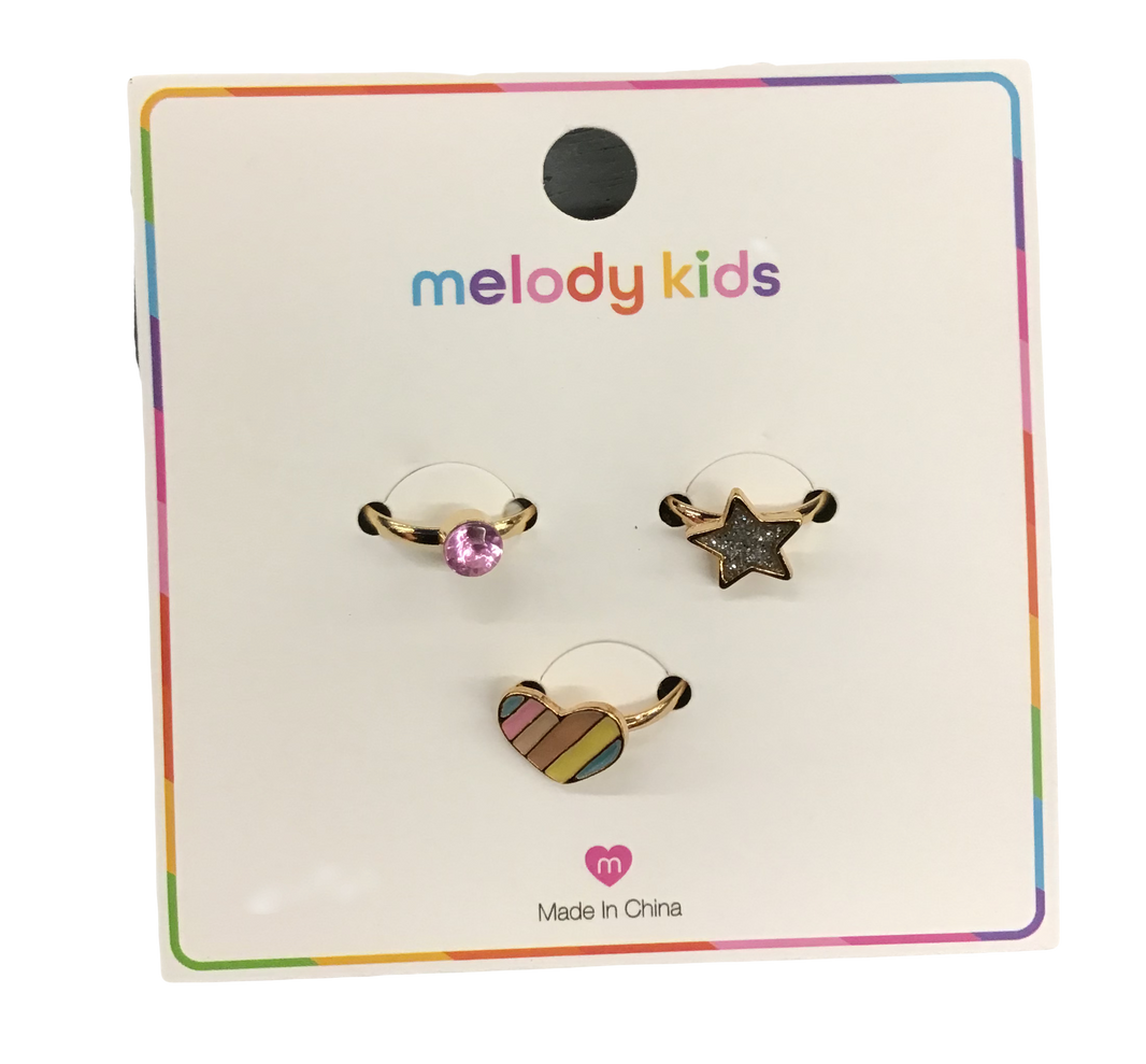 Children's Assorted Rings - 3 Pack