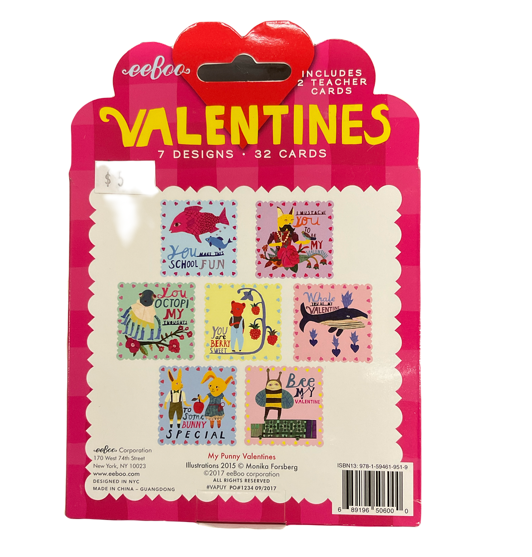 Eeboo “Bee My Valentine” Valentines Day Cards