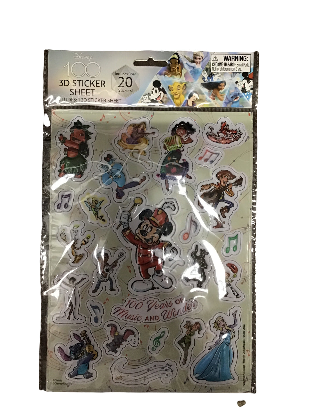 Disney 100 Celebration 3D Sticker Sheet