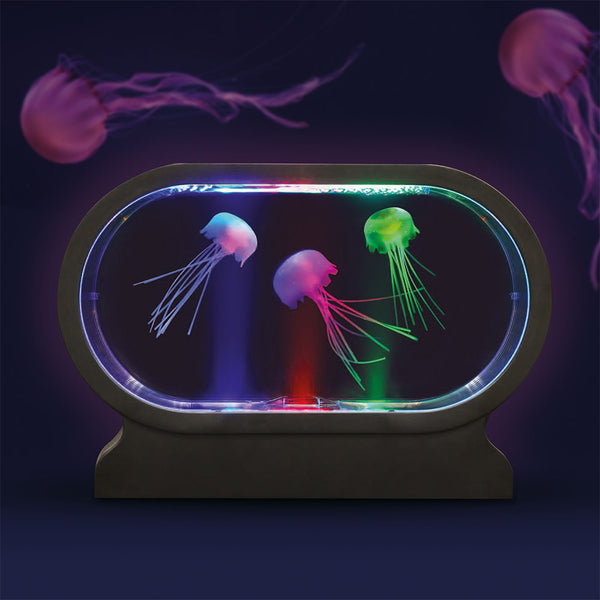 colorful fish tank led light jellyfish aquarium lamp water box Mini Oval Jellyfish Lamp