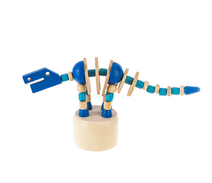 Wooden Dino Push Puppet Fidget