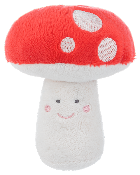 4” Mushroom Squeaker Rattle