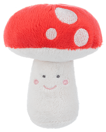 4” Mushroom Squeaker Rattle