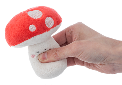4” Mushroom Squeaker Rattle