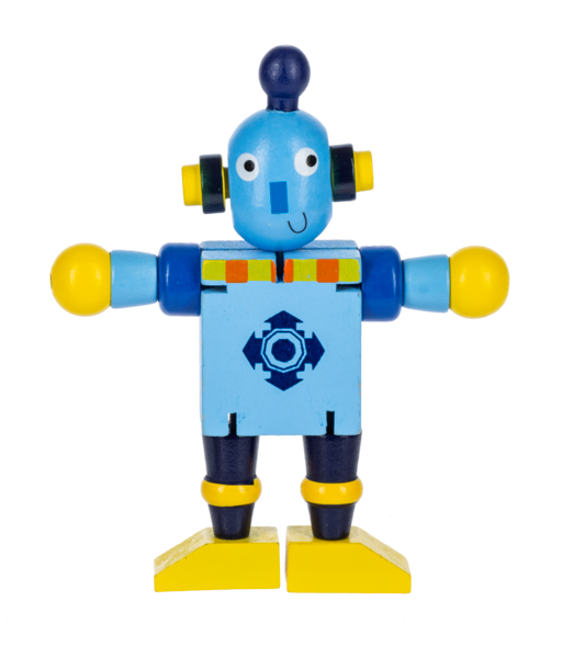 4.5" Wooden Flexi Robot