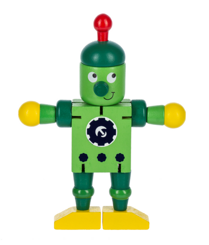4.5" Wooden Flexi Robot
