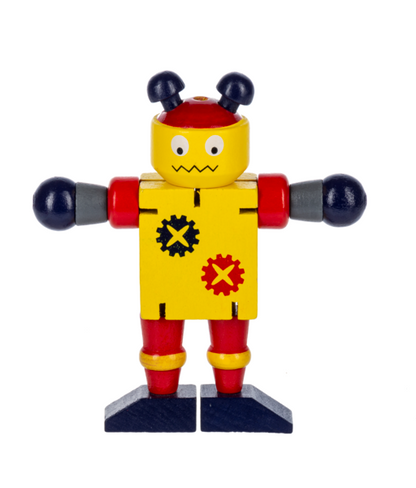 4.5" Wooden Flexi Robot
