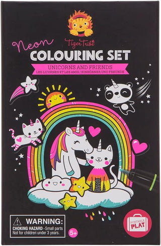 Unicorns & Friends Neon Coloring Set