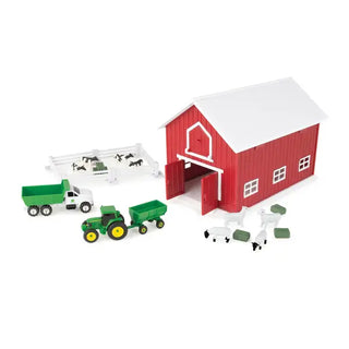 24-Piece 1:64 Scale Farm Playset with On-the-Go Barn