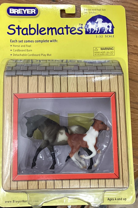 Pre-Owned #59983 Grey Paint Mare and Foal Set | Breyer Model Horse Stablemate