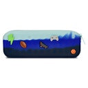 Ocean Waves Blue Charmed Jelly Pencil Case