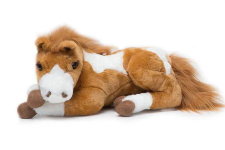 Resting Pinto Horse Plush