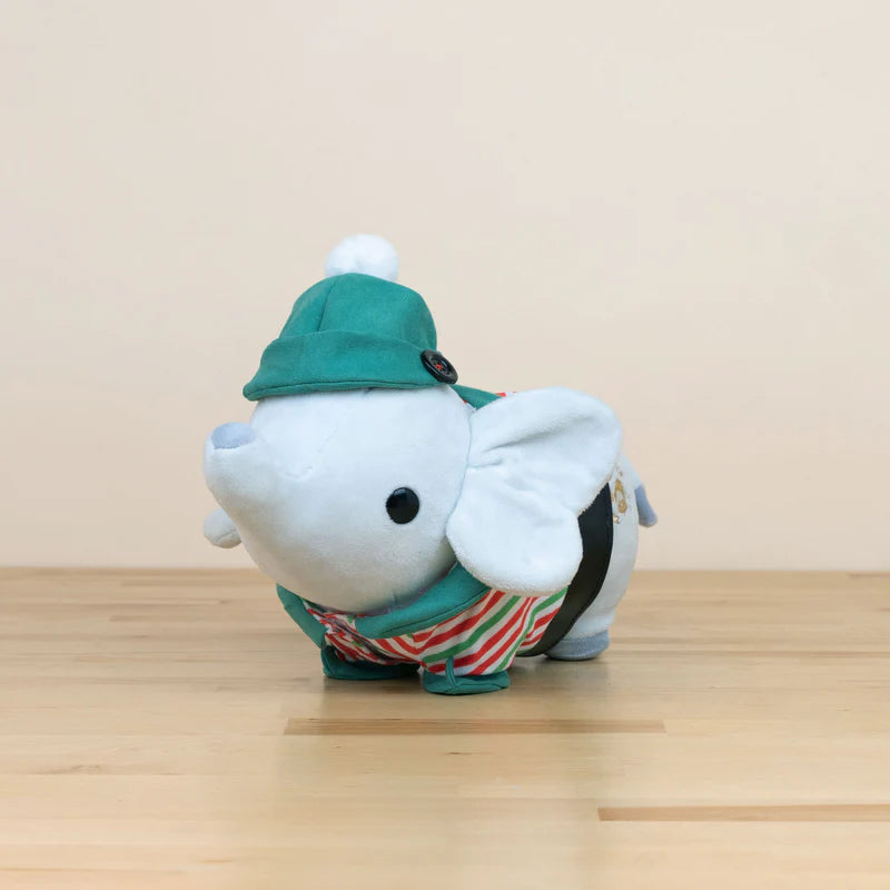 Phanti Plush Elephant with Elf Outfit