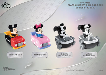 Classic Mickey and Minnie Mouse Pull Back Car Set