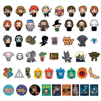 Harry Potter Vinyl Stickers - Chibi Charms - 50 Count