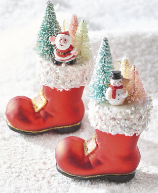 5.25" Santa's Boot Christmas Ornament