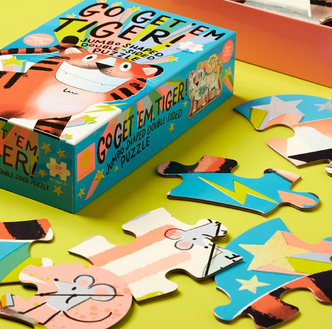 Go Get 'em Tiger Diecut Double Sided Puzzle | by Hello!Lucky