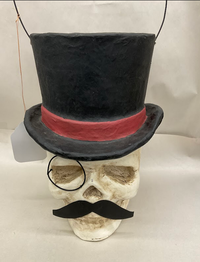 Top Hat Skull with Monocle & Mustache Candy Bucket
