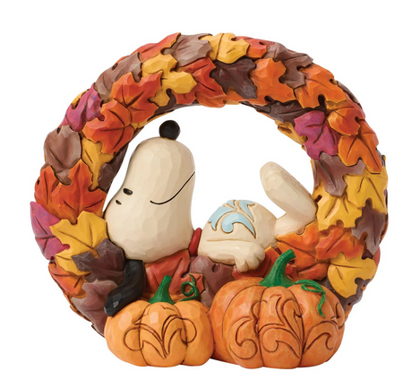 Snoopy On Fall Wreath | Peanuts | Jim Shore