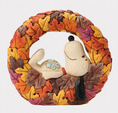 Snoopy On Fall Wreath | Peanuts | Jim Shore