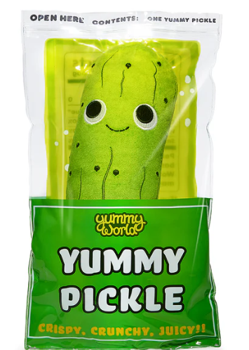 Yummy World Crunchy Pickle in a Bag 10" Interactive Plush