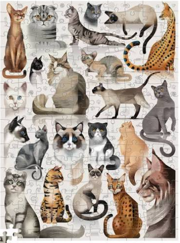 200-Piece Puzzle - Cat Breeds