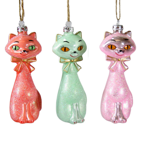 Kitschy Kitten Glass Ornament | Cody Foster