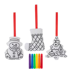 Mini Coloring Kit | Holiday Ornament Set
