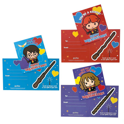 Valentine Cards Set - Harry Potter Wands