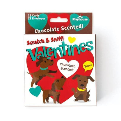 Chocolate Lab Scratch and Sniff Valentine Cards