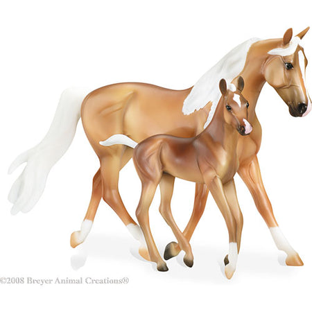 Pre-Owned Morgan Mare and Foal Breyer Model Horse | #62007 - No Box