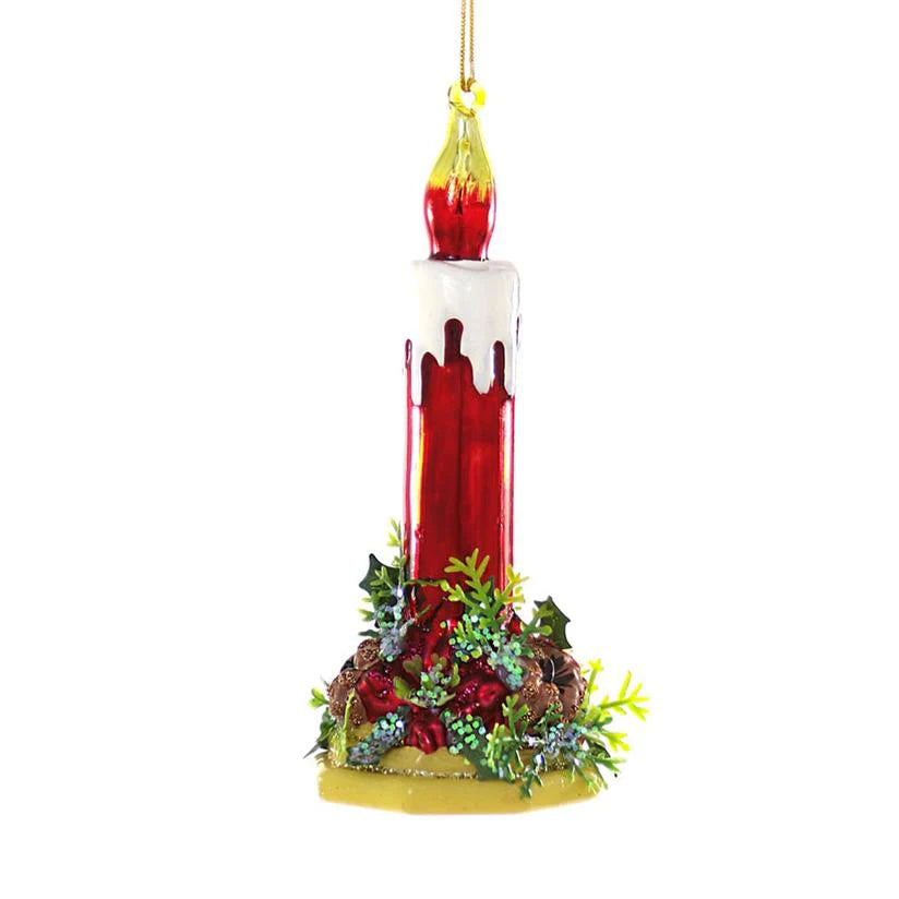 Kitschy Christmas Candle Glass Ornament | Cody Foster
