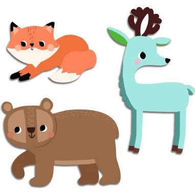62 Gommettes Stickers | Baby Forest Animals
