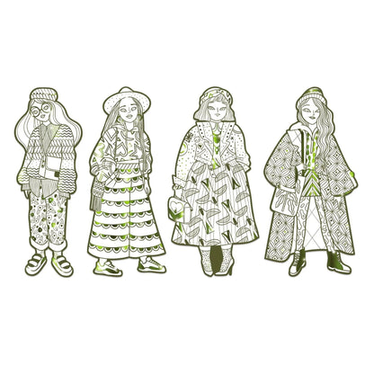 Les Demoiselles Bowie & Friends | Fashion Coloring